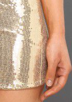 Goldenes Mini Pailetten Kleid