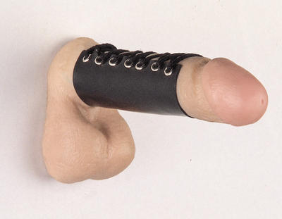 Penismanschette Leder schwarz
