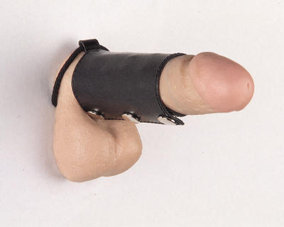 Penismans./Cockring Leder-LUX mit Dornen