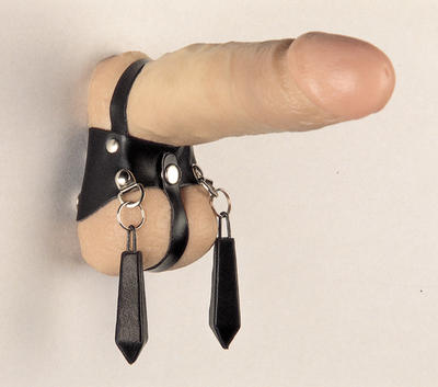 Peis-/Hodenriemen Leder schwarz