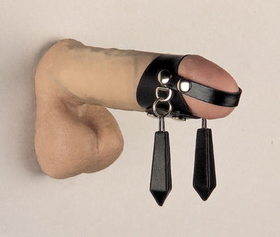Penismanschette Leder schwarz