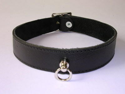 Halsband Leder schwarz