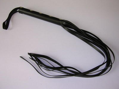 Peitsche Leder schwarz