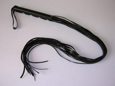 Peitsche Leder schwarz