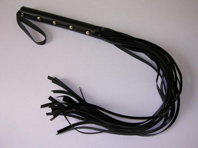 Peitsche Leder schwarz