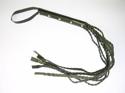 Peitsche Leder schwarz