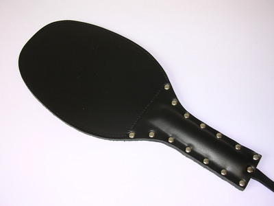 Klatsche Leder schwarz