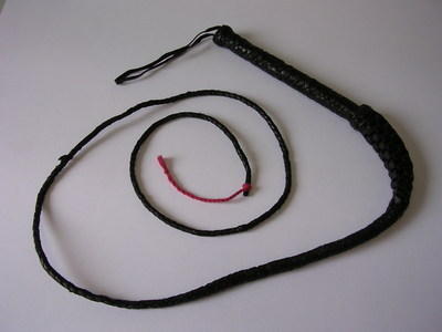 Peitsche Leder schwarz