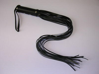 Peitsche Leder schwarz
