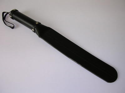 Klatsche Leder schwarz