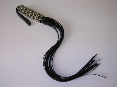 Peitsche Leder schwarz