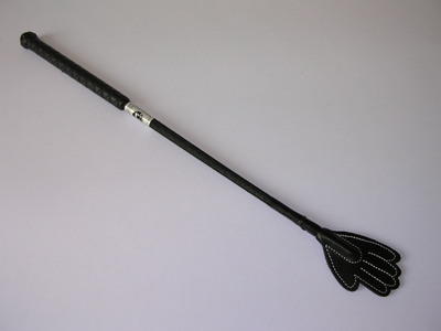 Klatsche Leder schwarz