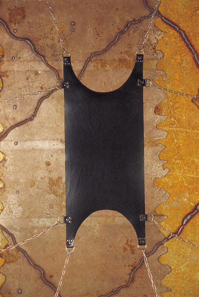 H�ngematte Leder schwarz