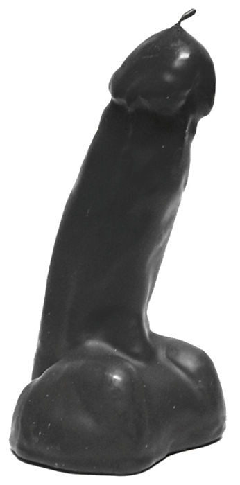 Penis-Kerze schwarz 17cm