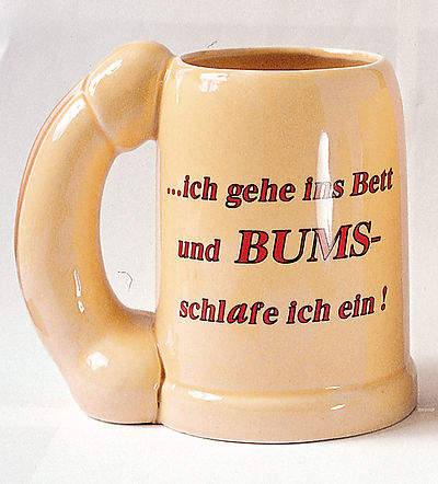 Bierseidel m. Penisgriff 19cm: Bierseidel m. Penisgriff 19cm