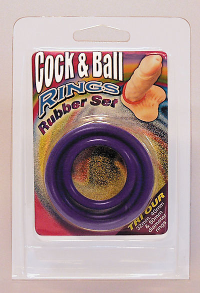Cock & Ball Rings 3er-Set lila