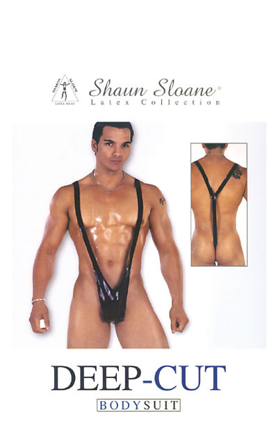 LATEX Body Deep-Cut schwarz Gr. L