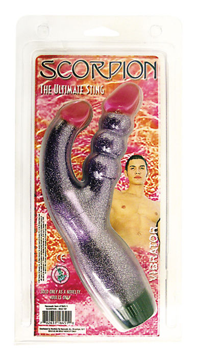 Scorpion Red Tip Glitter Doppel Vibrator