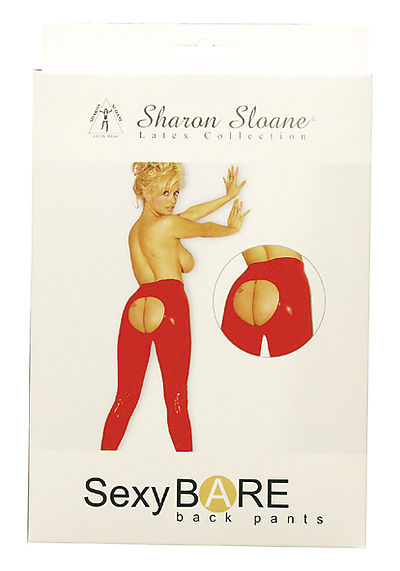 LATEX Sexy Bare Back Pants Rot
