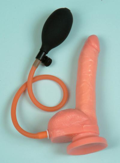 Penis mit Hoden und Pumpe 17cm