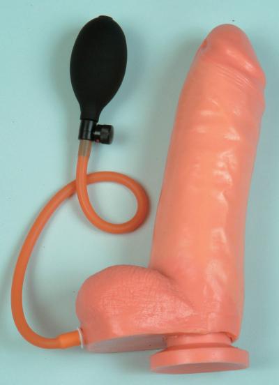 Penis mit Hoden und Pumpe 22cm
