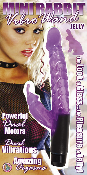 Jelly-Mini-Rabbit Vibro Wand lila 9cm