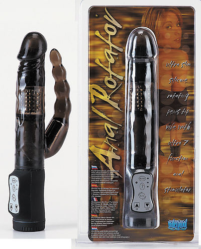 Silicone Anal Rotator Vibr. black