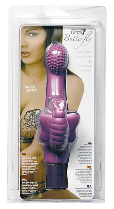 Ultra 7 Butterfly Vibrator purple