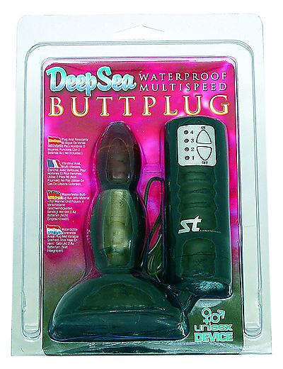 Deep Sea Butt Plug schw. m. Vibr. 12cm