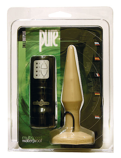 PURE Anal Butt Plug mit Vib. flesh S