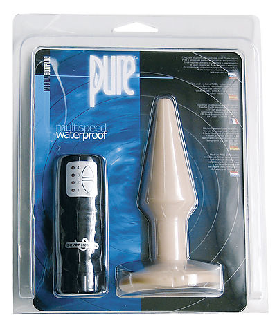 PURE Anal Butt Plug mit Vib. flesh M