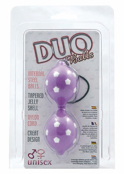 Duo Balls purple mit 5-Eck-Noppen