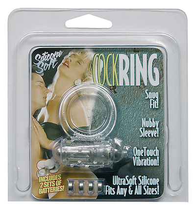Silicone Soft Cock-Ring transp. m. Vibr.