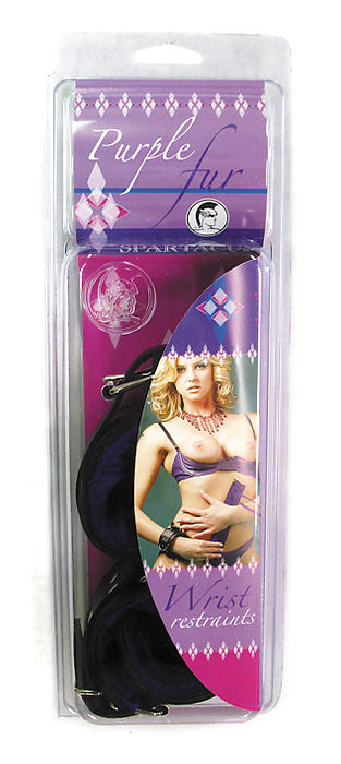 SPARTACUS Purple Fur Wrist Restraints