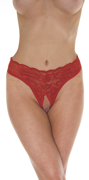 Slip (G-String) offen rot