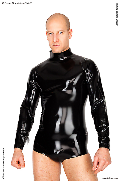 Latexa 1197: Herren-Latexbody mit langen Ärmeln und Reißverschluss