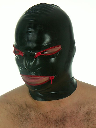 Latex-Maske mit Rei�verschluss
