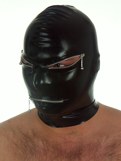 Latex-Maske mit Rei�verschluss