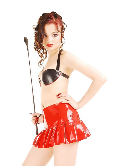 Latex-Minirock mit Rei�verschluss