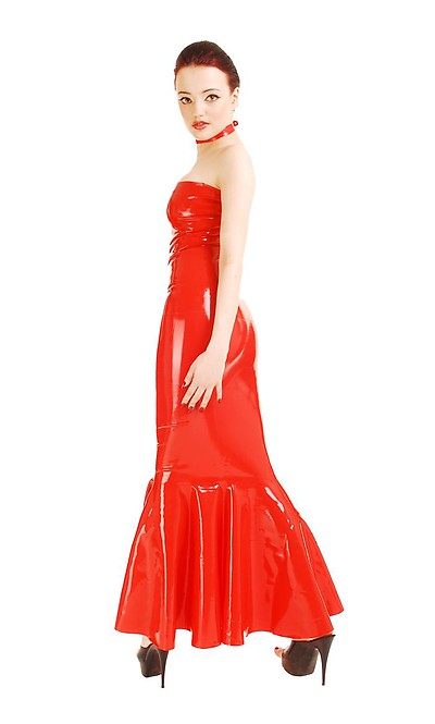 Latex-Kleid mit Rei�verschluss