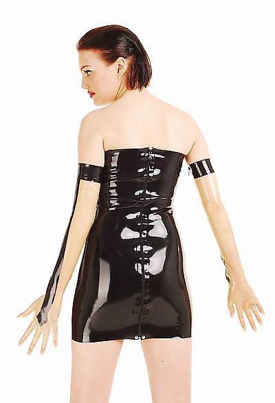 Latex-Kleid mit Rei�verschluss