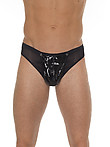 Slip (G-String) mit PVC front schwarz