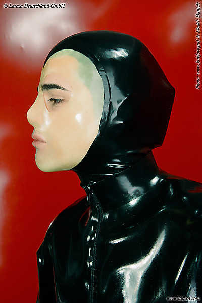 Latexmaske f&uuml;r Herren schwarz-blau