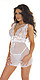 Leder, Lack, Latex und SM von Rimba günstig online bestellen Mini-Kleid & G-String weiß 5381029000 von Rimba