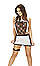 Body + Schürze/Halsband schwarz/weiß 5381115000 von Rimba