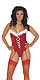 Leder, Lack, Latex und SM von Rimba günstig online bestellen Corsage + Slip/Strümpfe rot 5381022004 von Rimba