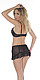 BH, Rock & String schwarz/transparent 5381044004 von Rimba Leder, Lack, Latex und SM von Rimba günstig online bestellen