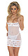 Minikleid + String, weiß/transparent 5381819000 von Rimba