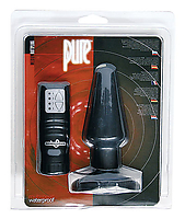 PURE Anal Butt Plug mit Vib. black L