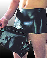 Pussycat-Latexslip mit Gesichtsmaske